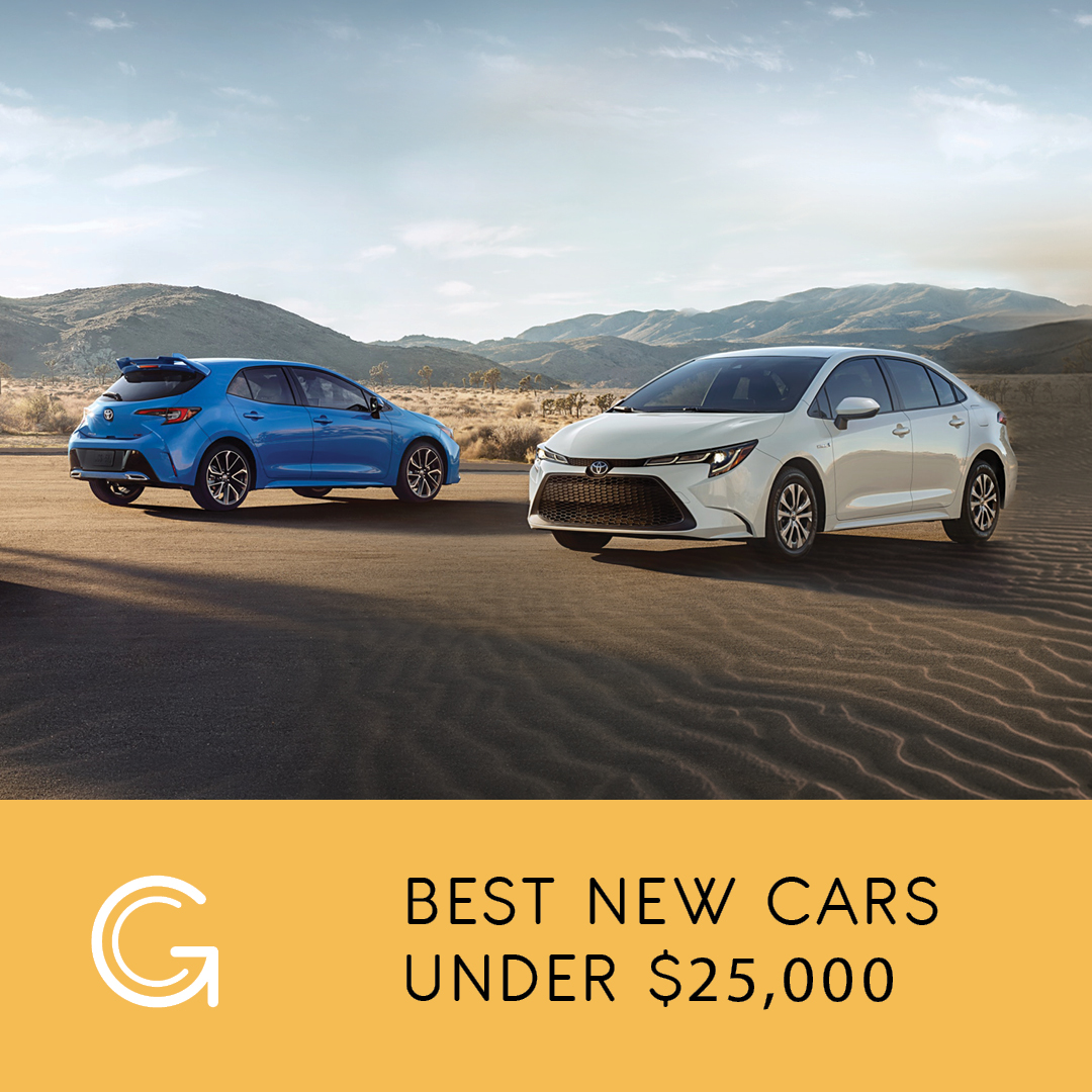 Being on a budget doesn't necessarily mean you have to purchase a pre-owned vehicle. We put together a list of great new car options for under $25,000 to help you get the most bang for your buck. ⬇️  gcars.me/3Y2HAAw