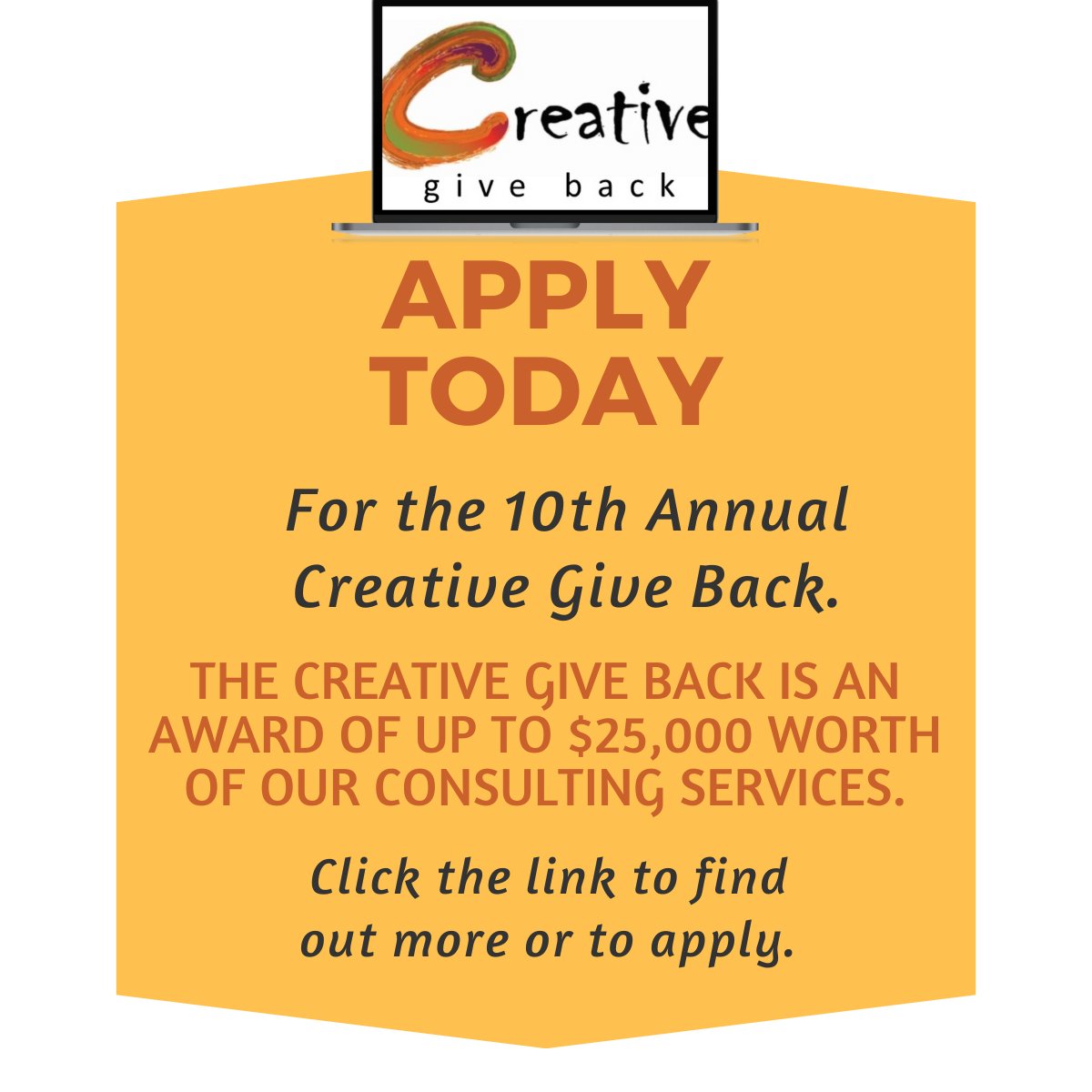 Apply today for the Creative Give Back. Click here to find our more or to apply. creativeedc.com/paying-it-forw…