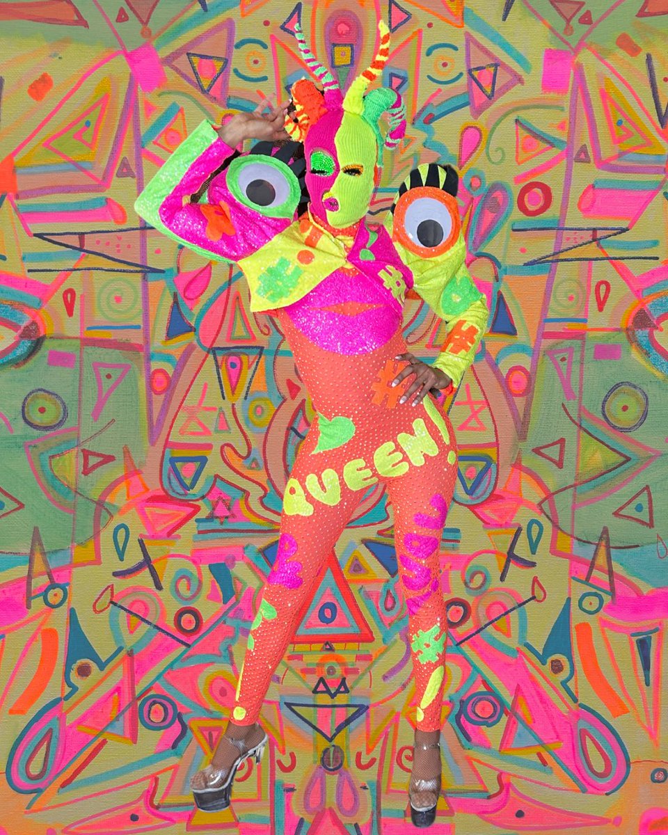 ladycummeal's tweet photo. 💛💚🧡💖Neon Club Kid lewk 4 the Drag Duels Cycle 2 Ep 2💖🧡💚💛

Category is: CLUB KID

Lewk: Eddie Couture 
💎 @stonedcrazymn 
Facekini/Horns by @ladyccassadine 

 📸@aranyaxberto 
Visual Art: @henryforcelle 

#clubkids #clubkidmakeup #fashion #drag #dragqueen #rpdr #clubkid https://t.co/DDba5KkkAa