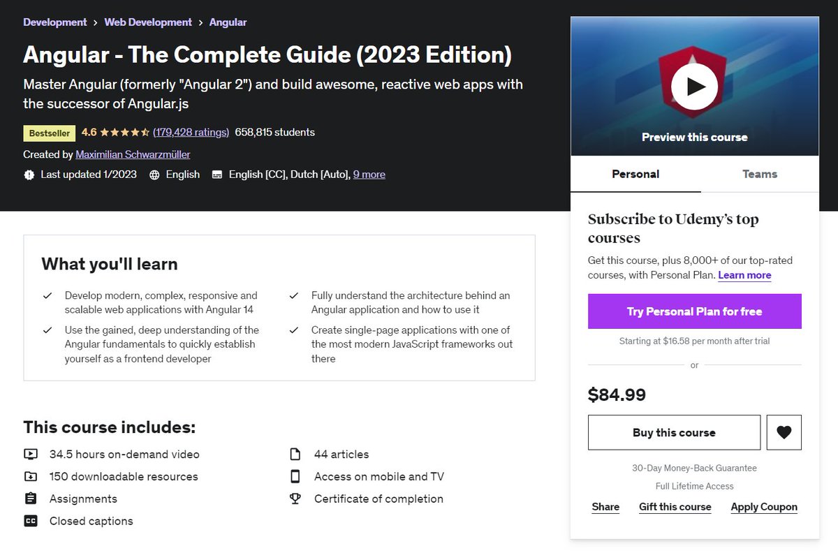 LizRoweYT's tweet image. The software engineers at my work are switching to 👩‍💻 Angular

So I am taking the initiative to learn Angular so I can shock them with my knowledge when they start writing code in a few months! 😈

This is the 💻 class I am taking: