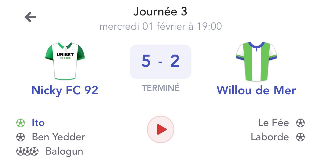 WillGroiz's tweet photo. @MonPetitGazon Deux ligues différentes, deux adversaires différents, mais la même déroute à cause du même joueur 😅 #mpg #Ligue1UberEats @n_loubares 👋 https://t.co/u6jf2AvLGB