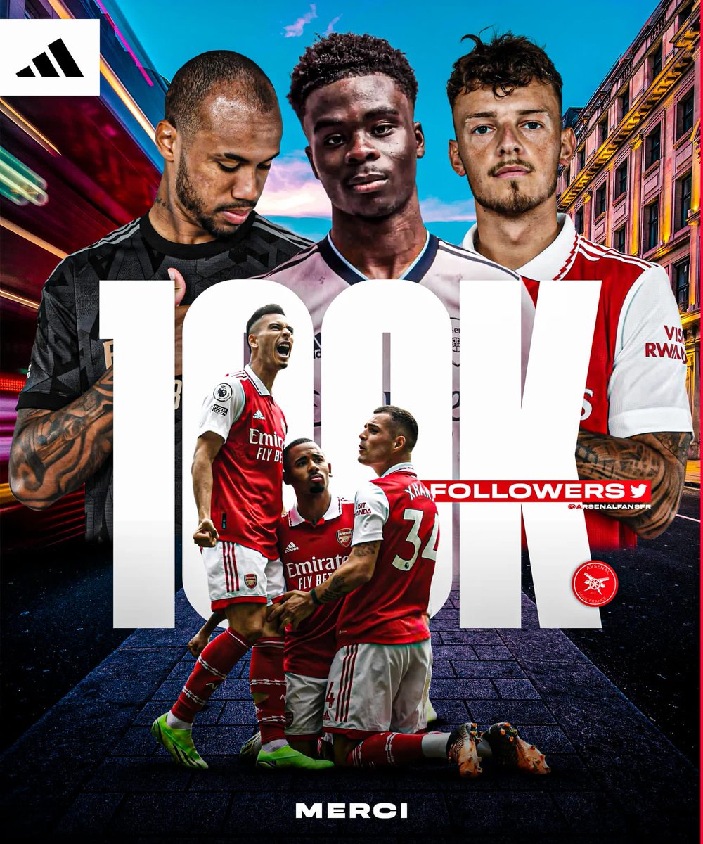 🚨 𝗖𝗢𝗡𝗖𝗢𝗨𝗥𝗦 𝟭𝟬𝟬𝗞 🚨

🔥 Merci pour tout ! Avec <a href="/adidasFR/">adidasfr</a>, on vous fait gagner 3 kits complets d’<a href="/Arsenal/">Arsenal</a> avec flocage ! 

🔴 Home
⚫️ Away
🌸 Third

Pour tenter de remporter ton kit :

🔄 RT ce tweet
✅ Follow <a href="/ArsenalFansFR/">Arsenal FC 🇫🇷</a>
💬 Indique nous le kit que tu souhaites