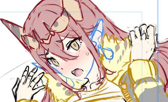 FANBOX限定コンテンツ用カット、カラーラフを引き続き調整。本日中に仕上げ+解説を添えて公開予定です。 