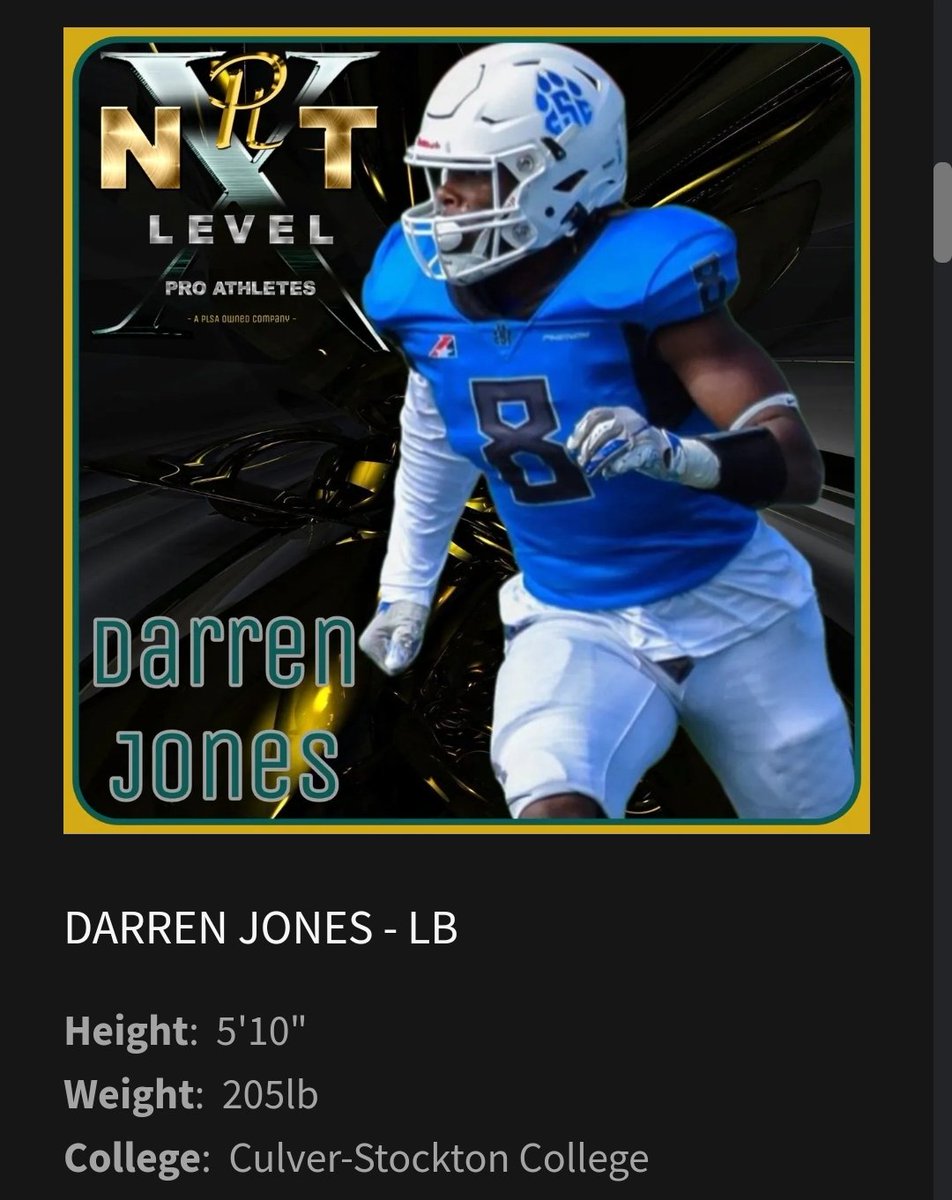 Welcome to the #ProLevelFamily <a href="/Darren_Jones19/">_Darren22_</a> 💪🏈 

Agent: jason@prolevelagents.com