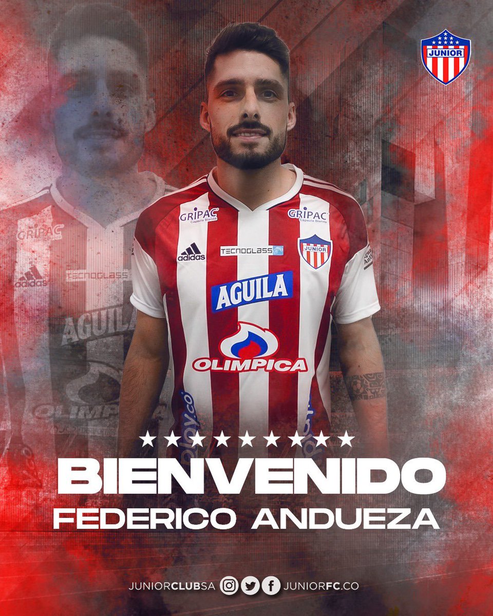 JuniorClubSA's tweet photo. 🅰️👏🏼¡BIENVENIDO, FEDERICO! 

📍El zaguero centro uruguayo, Federico Andueza, se convierte en nuevo jugador ‘Rojiblanco’. 

#VamosJunior🔴⚪️🔵 https://t.co/SBz5ZZob9I