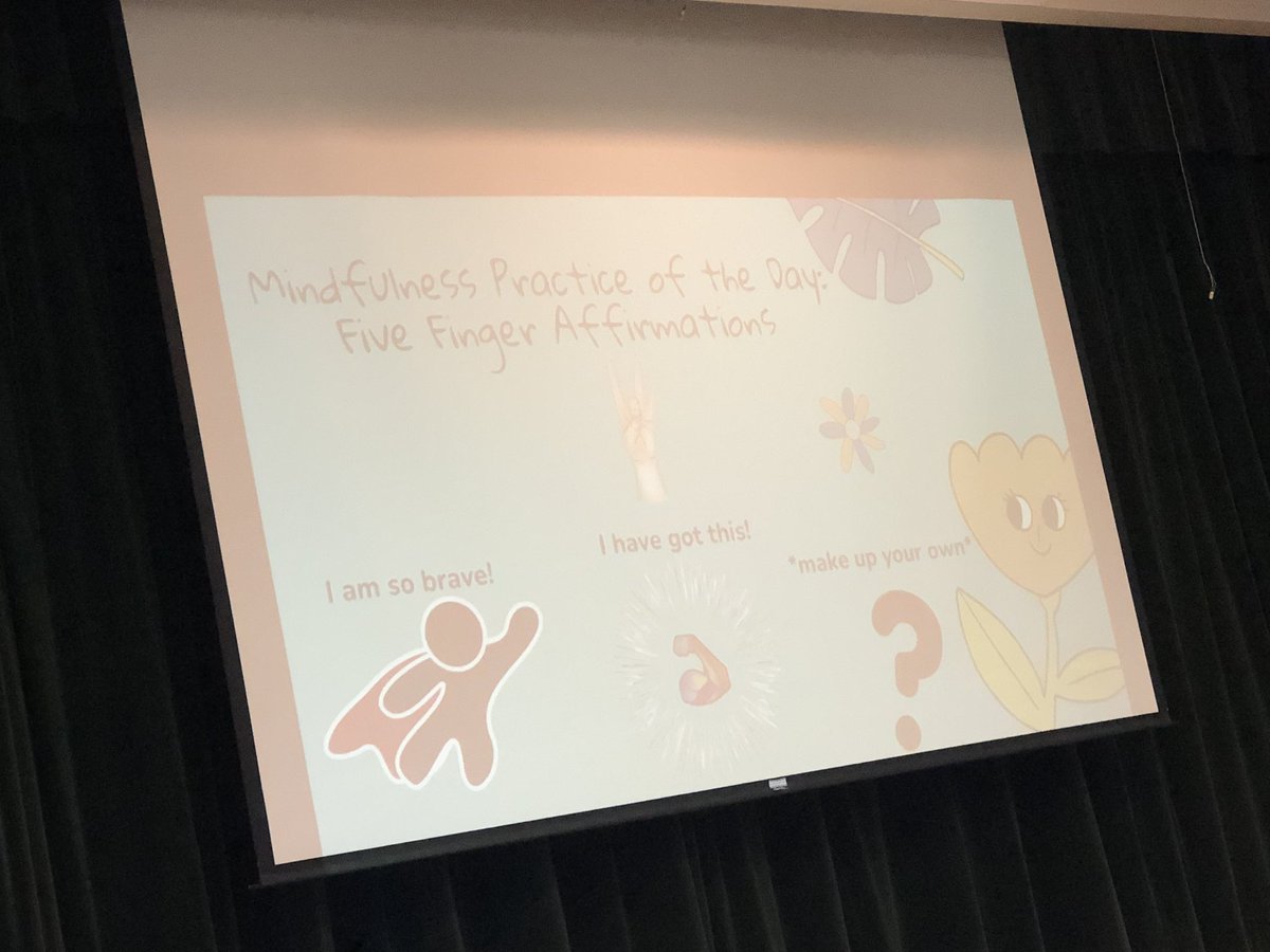 Thank you for introducing a way for us to practice mindfulness, right at our “fingertips.” And that all emotions have a beginning, middle, and end #todaywillbegreat