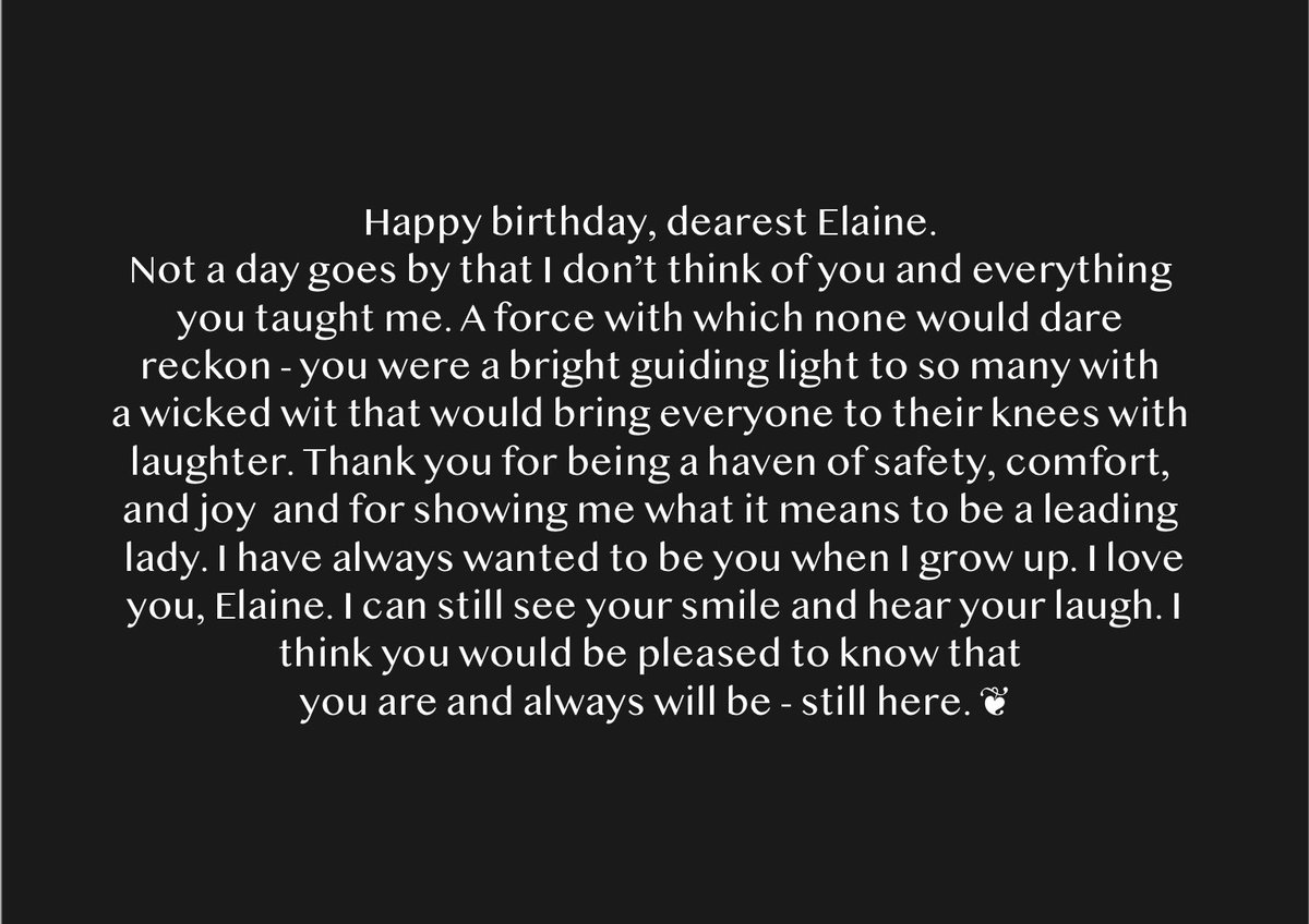 Happy birthday, dearest Elaine. ❦

#ElaineStritch #ALittleNightMusic @BroadwayWorld @playbill