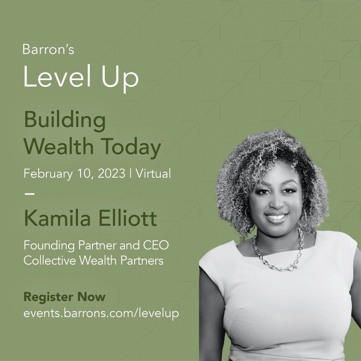 Excited to speak at Barron’s Level Up where we will discuss Building Wealth Today. We will talk about how families can create financial security and how to close to close the wealth gap                            #blackhistorymonth #racialwealthgap #investing #barronslevelup