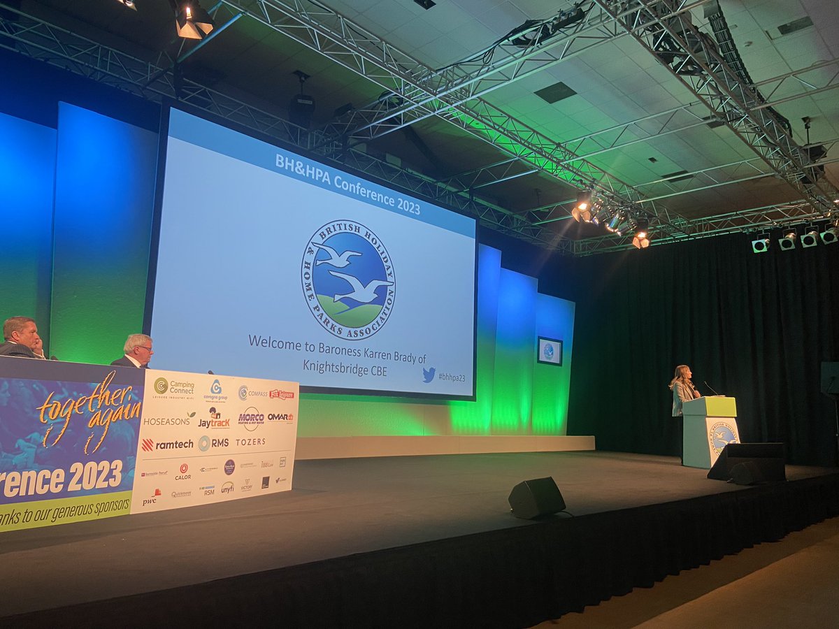 HARPA_UK's tweet photo. The inspirational @karren_brady closes #bhhpa23 with seven lessons in leadership. Thank you to our member delegates, exhibitors and sponsors for a fantastic conference! https://t.co/f8DhJh2gkB
