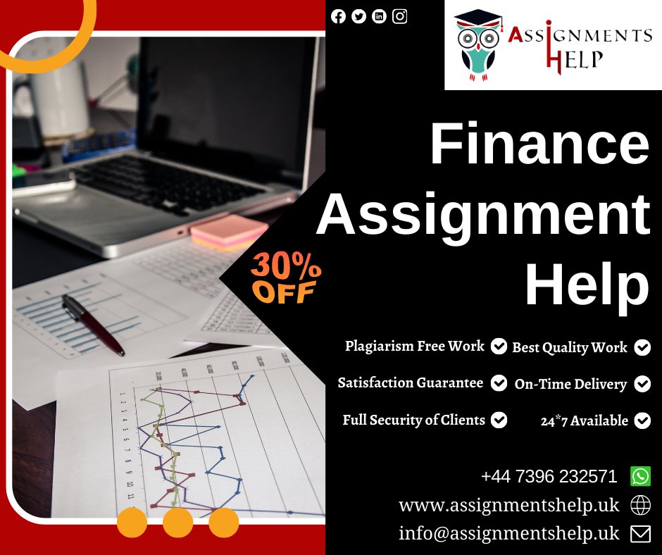 AssignmentsHe59's tweet image. Be confident! Because you choose our Finance Assignment Help Services.
Order Your Task Now:
#finance #financeassignmenthelp #onlinefinanceassignment #writingassignment #writinghelp #assignmenthelp #assignments #help #assignmentshelp