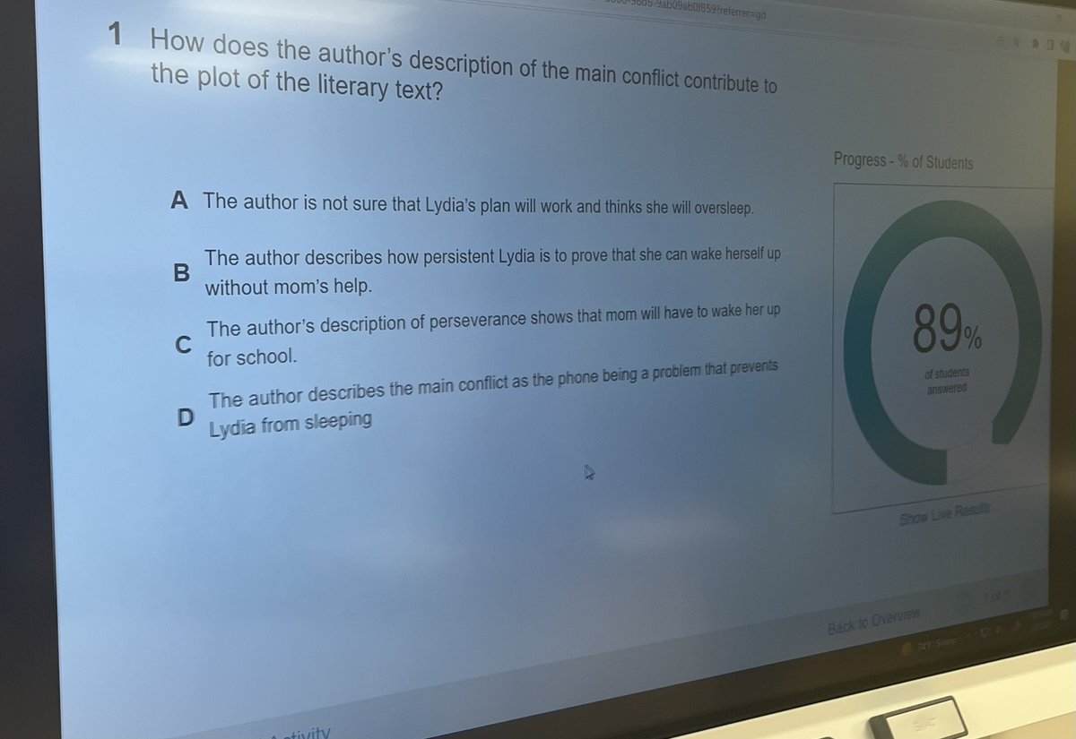 Griseg30's tweet photo. “This is awesome!” 5th graders were excited today after they accessed and annotated the text digitally and saw their scores. Can’t wait to try it with PM group! 😃 #allstudentscanlearn @LumioSocial https://t.co/nBSq8Q5EzP