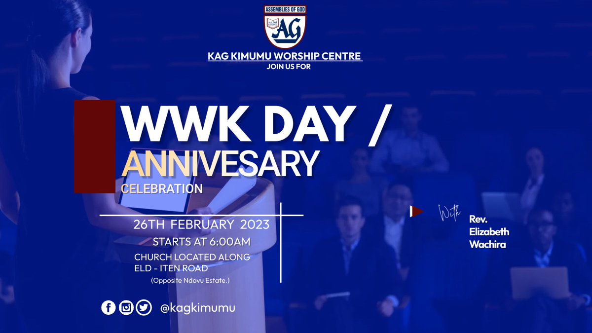 KagKimumu's tweet photo. We are eagerly waiting for your presence during our WWK DAY AND Church anniversary!
#Everysoulmatters
#partofsomethinggreat https://t.co/M7qVluSU9x