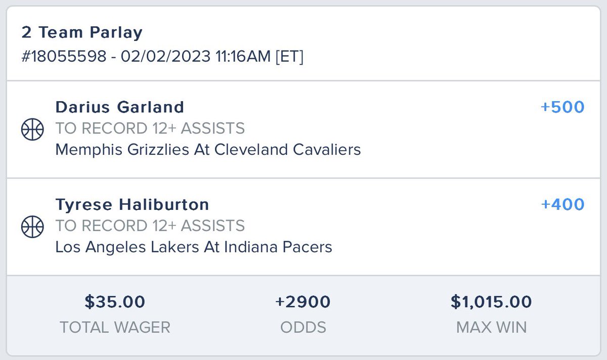 SmartPlaysDaily's tweet photo. #NBA Lotto Max (+2900) 🌟 

$35 into $1,000.  Here’s why ⤵️

Garland LG Vs Memphis 
- 14Ast on 22 potential assists 
- His adjusted Ast line was 16 
- L3 Vs Mem has 14,10,12.  

Haliburton’s LG Vs Lakers 
- 14Ast on 30 potential assists.  
- His adjusted Ast line was 19 https://t.co/MFY6M3xK9r