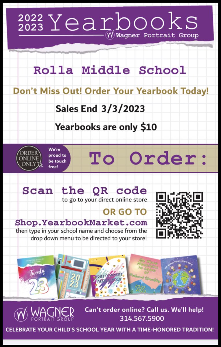 RMS yearbook sales have begun!  Scan the QR code to order today!