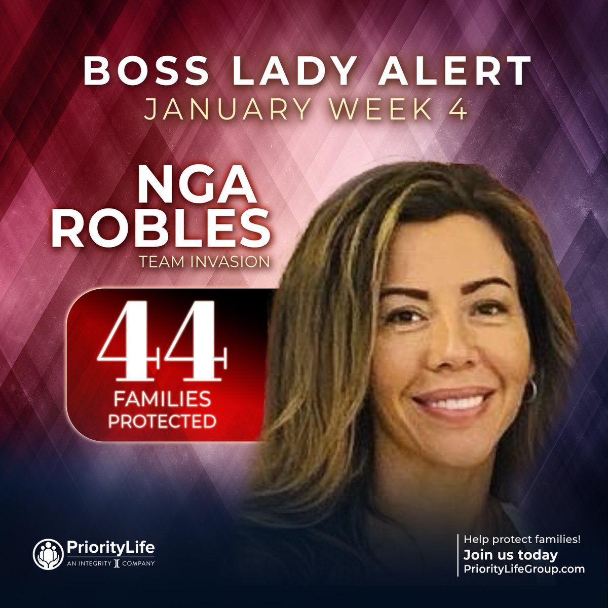 Amazing Job Nga! Thank you for protecting so many families 🙌🏼  #bosslady
.
PriorityLifeGroup.com
.
#insurance #insuranceagent #joinus #workforgood #hardwork #businesswoman #invasion