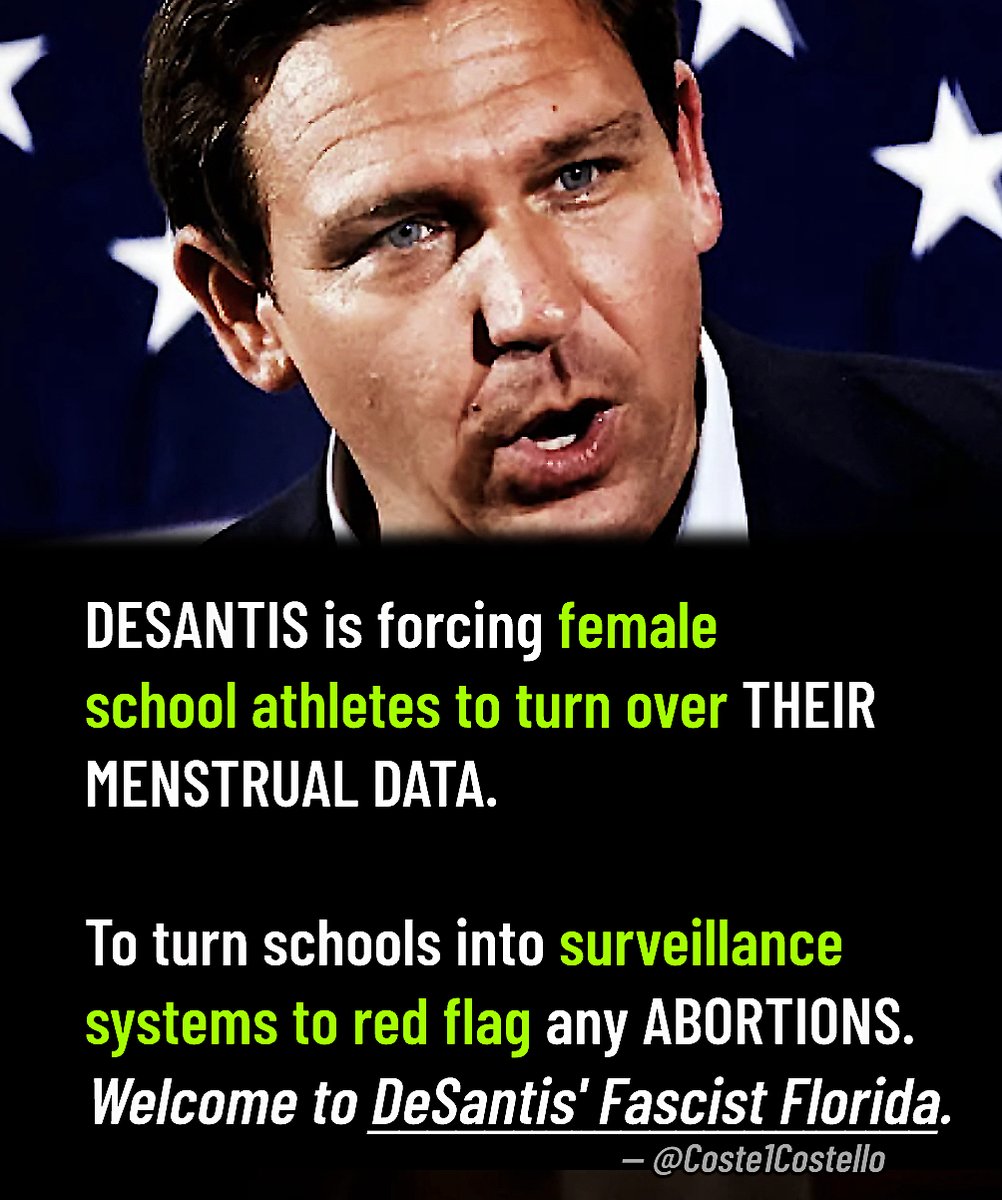 🤔
Why is creepy Ron DeSantis obsessed with knowing when young girls get their periods? #ProudBlue22