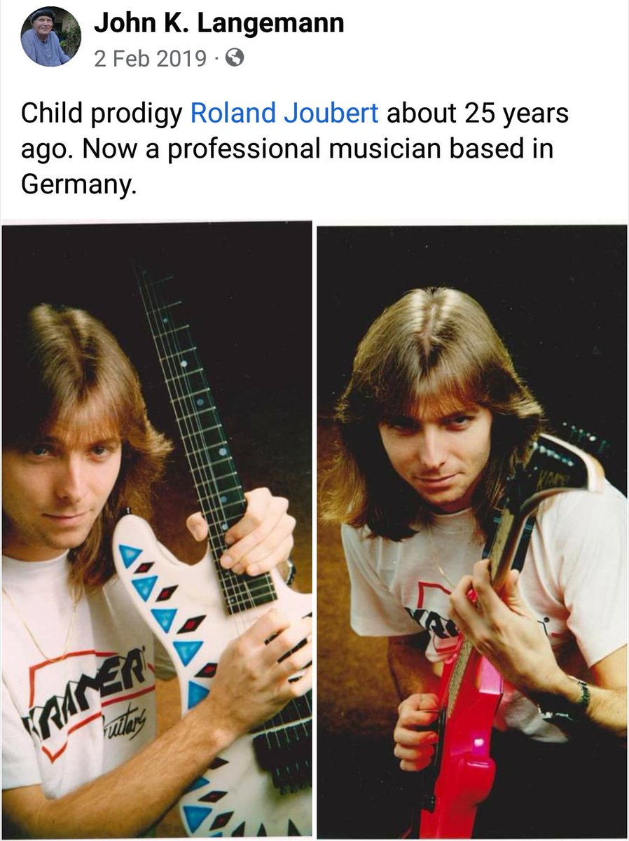 RolandJoubert's tweet photo. The Director of "Rock Solid Publishing", my good friend John Langemann, found these old pictures in the archives from back in the day when I was an endorser for Kramer Guitars USA... #kramerguitarsusa #kramerguitars #rock #flashback #timemachine #marshallamplification https://t.co/F2Pq5wkvYH