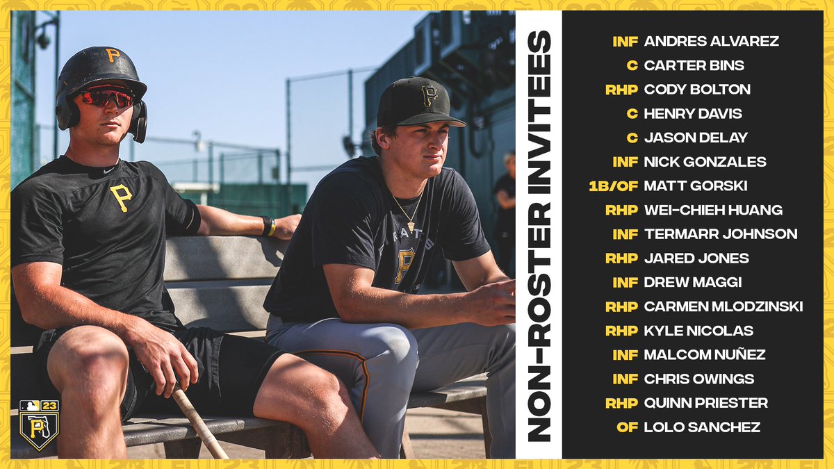 Pirates's tweet photo. We have announced the following players will attend big league camp as non-roster invitees. https://t.co/1MdbvDY9rz