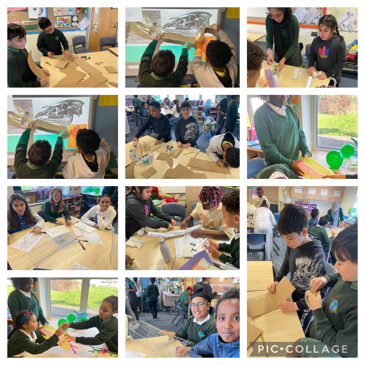 MrsPitman101's tweet photo. Dosbarth Platinum have been investigating the properties of different materials to decide what best to use for their Mari Lwyd sculptures @AdamsdownPrm https://t.co/PeaS33Ffuf