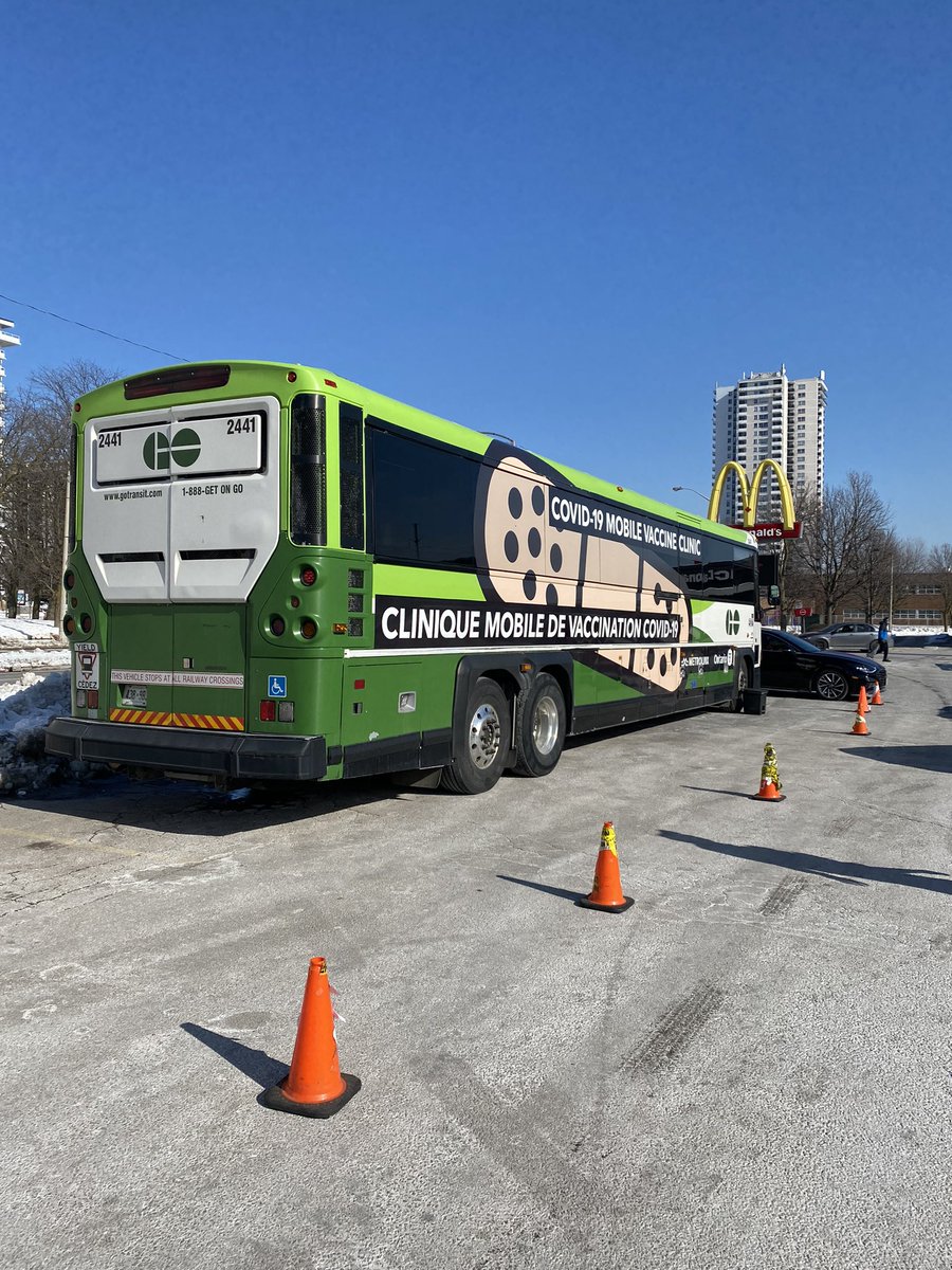 The GO-VAXX bus is in Flemingdon Park today until 4pm at 747 Don Mills Rd. Boosters available to anyone 5 and older. @cityoftoronto @TNOtoronto @fhc_chc