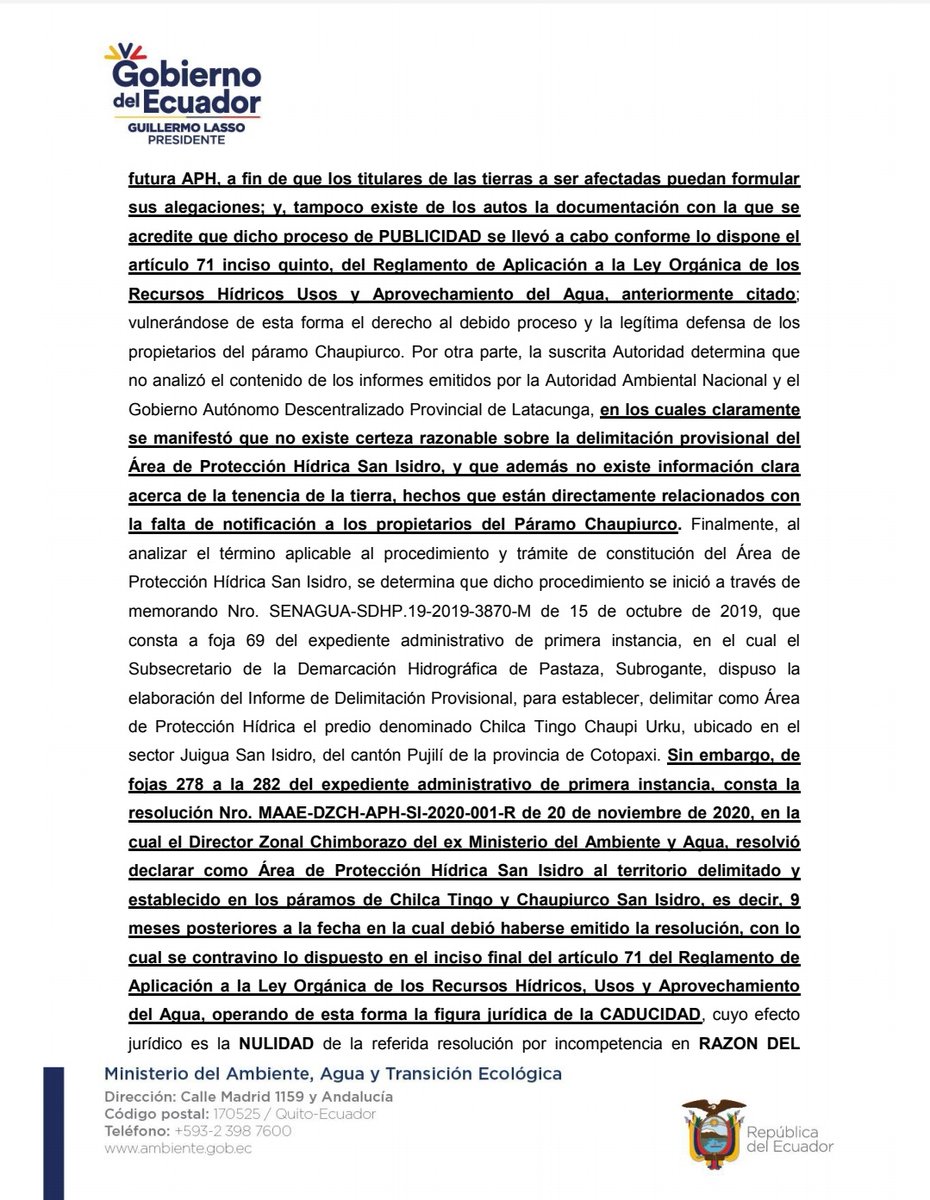 helderesc's tweet photo. El ministerio de @Ambiente_Ec declara Nula el Área de Protección Hidrica de San Isidro, justo cuando el gobierno dice estar preocupado por el cuidado del agua y nos consulta en la #Pregunta7 sobre las APH.
 Argumenta que se venció el plazo de 3 meses #ConsultaPopular2023 sigue... https://t.co/d3bjKlczH3