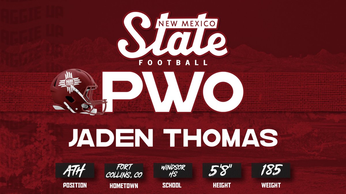 New Mexico State Football (@nmstatefootball) on Twitter photo Jaden Thomas accounted for 2200 all-purpose yards, including 1602 rushing yards and 17 rushing touchdowns. The Colorado kid also proved to be a threat as a receiver and return man.
<a href="/jtthomas2223/">Jaden Thomas</a> | #AggieUp Jaden Thomas accounted for 2200 all-purpose yards, including 1602 rushing yards and 17 rushing touchdowns. The Colorado kid also proved to be a threat as a receiver and return man.
<a href="/jtthomas2223/">Jaden Thomas</a> | #AggieUp
