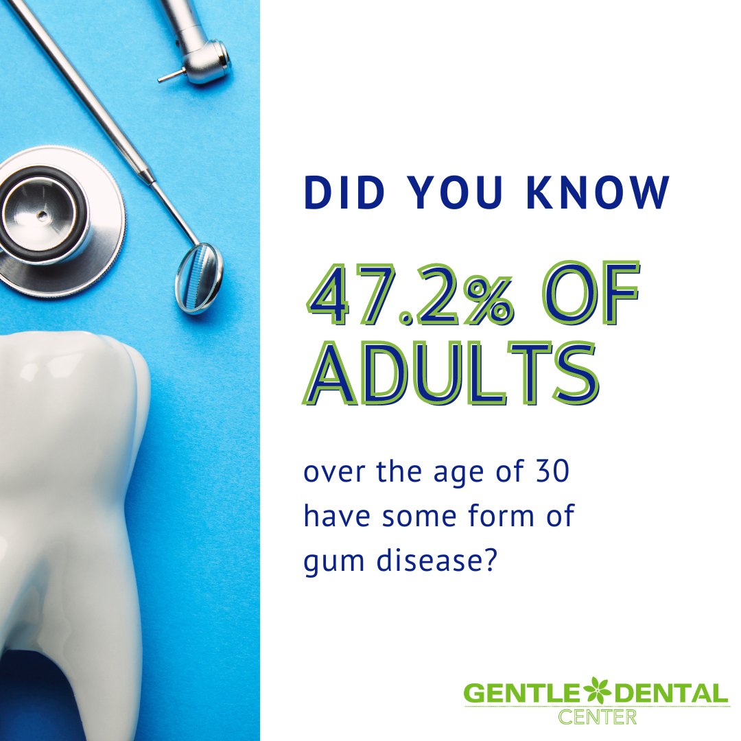 February is #GumDiseaseAwarenessMonth! 

It is more common than you think. 47.2% of adults over the age of 30 have some form of periodontal disease, otherwise known as gum disease! 😮

#GumDisease #OralHealth #PeriodontalDisease