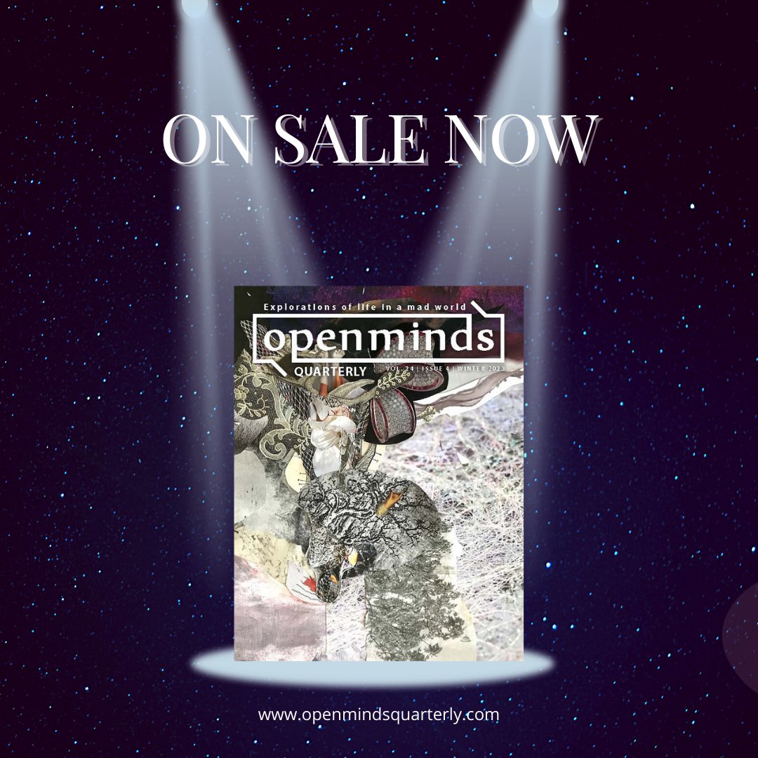 Winter 2023 is available for order &amp; download now! Order a copy of our print issue or download a full-colour pay-what-you-can PDF! Visit openmindsquarterly.com 

#poetry #nonfiction #litjournal #mentalhealth #mentalillness #writing #livedexperience