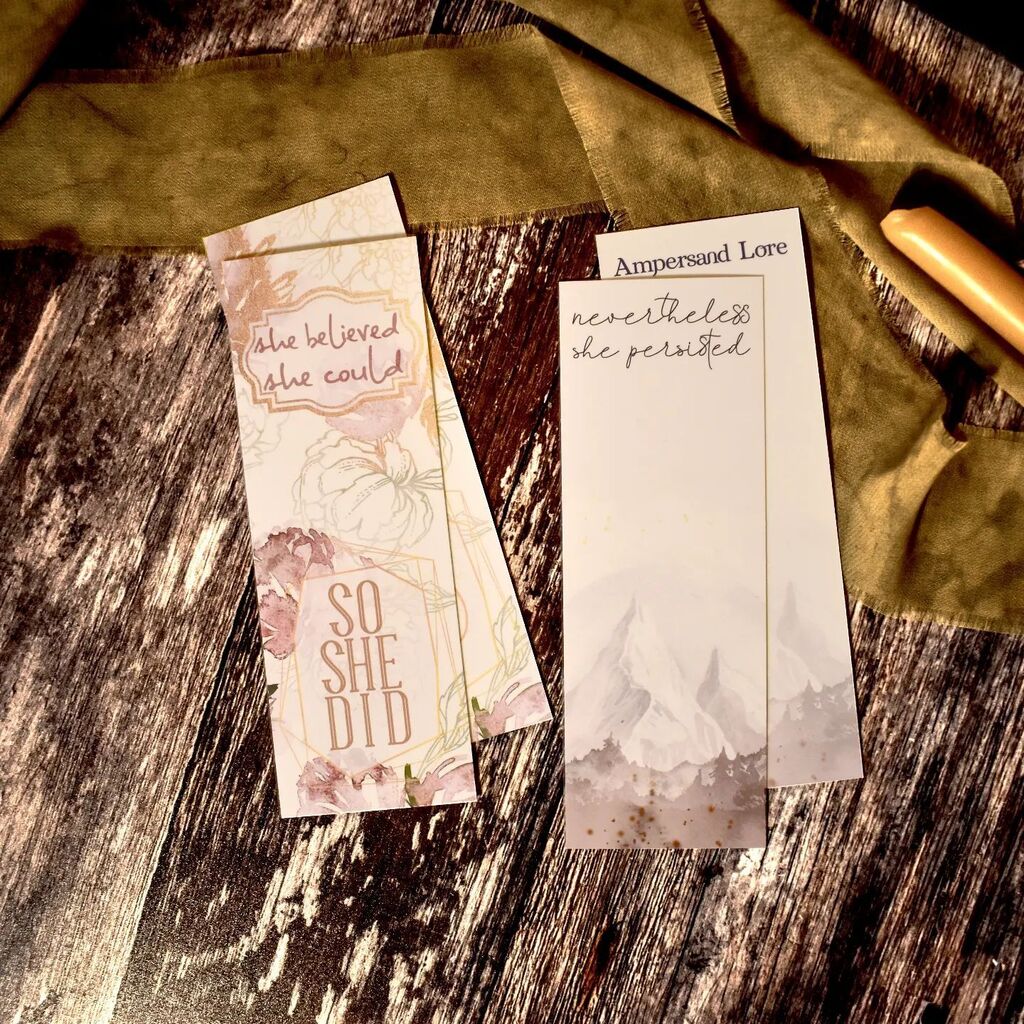 "She believed she could do she did."
°
°
°
All of our bookmarks are double-sided for your reading pleasure 📖📚 instagr.am/p/CoKxB0prl31/