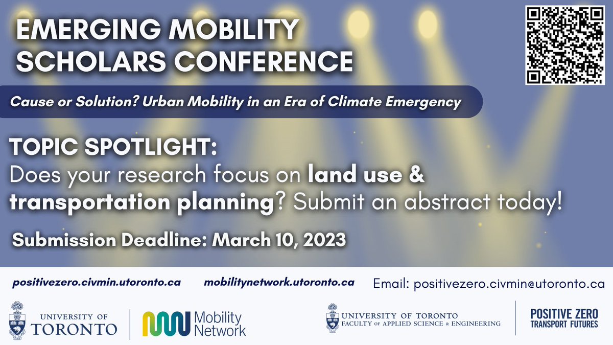 Attention graduate students and postdoctoral fellows at Canadian universities! #CallforPapers #LandUsePlanning #TransportationPlanning #UrbanMobility #ClimateChange 