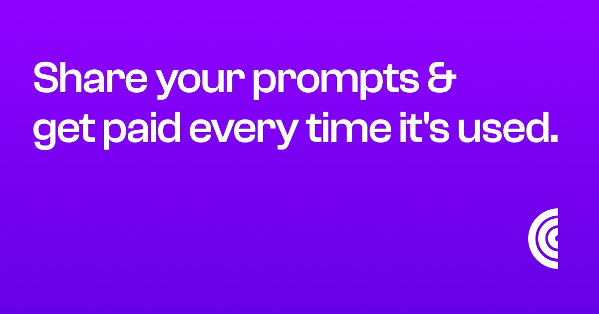 📣 PSA: You should get paid for your AI prompts 📣

Tag your favourite prompt creators below who should get paid for their brilliance!