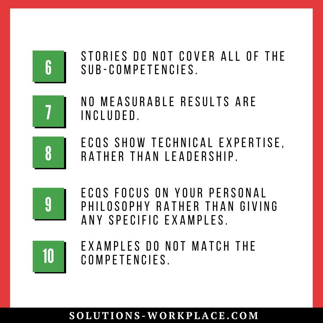 FederalJobs101's tweet photo. We are a leader in helping prepare Senior Executive Service (#SES) resumes, #ECQs, &amp; application packages for candidates that get results. 

Here's a list of the top reasons why ECQs are rejected!

#SeniorExecutiveService #ExecutiveCoreQualifications #FederalJobs https://t.co/RTtSOmz5Qt