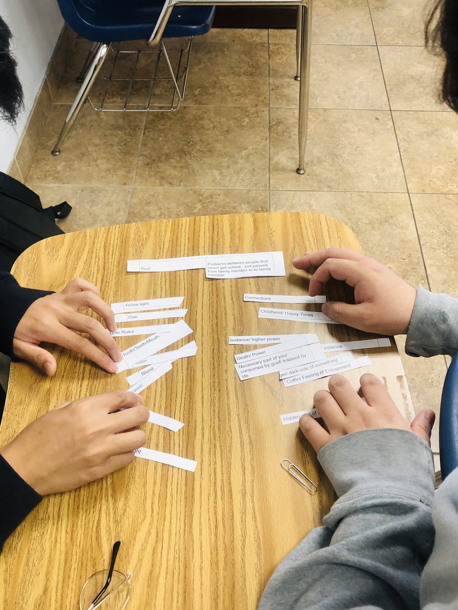 LaraMLavery's tweet photo. Working on poetry skills, themes, and symbols 😍 @NBPSEagles #poetry #literature #teamwork #longwaydown #esolrocks #reptheprep https://t.co/MM3RxRaerM