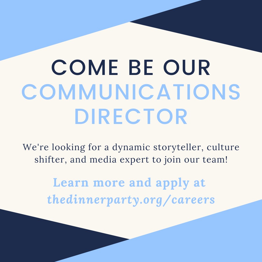 Hi! Are you dedicated to the work of building community for those in isolation AND you have a background in strategic communications? Ooo we want to talk to you – come join TDP HQ! thedinnerparty.org/careers