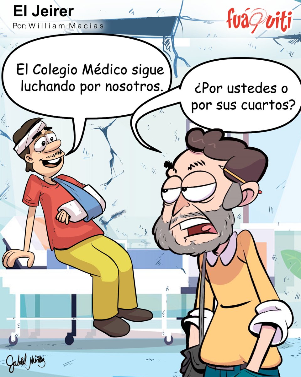 fuaquititv's tweet photo. -El Colegio Médico sigue luchando por nosotros
- Por ustedes o por sus cuartos? 

#CaricaturaDelDía #caricaturasfuaquiti #fuaquititv #colegiomédicodominicano #ARS #Segurosdesalud #seguridadsocial https://t.co/k07f1YKEMu
