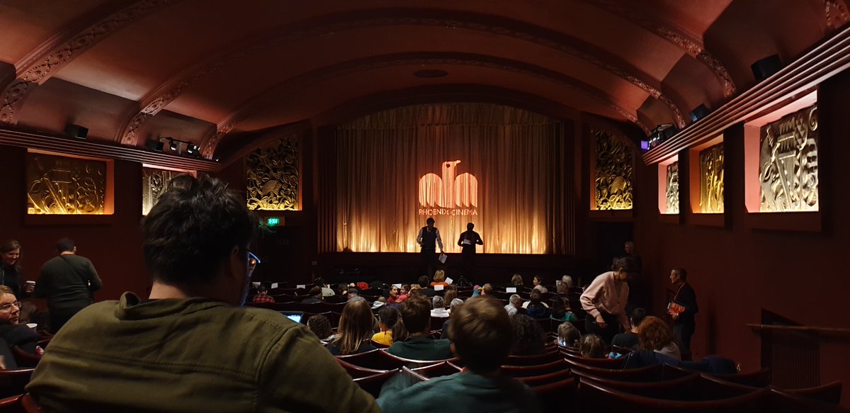 Phoenixcinema's tweet photo. Mics down, hands up!

Thank you for @eftownteam for putting on a great and creating a buzz around Phoenix and @EastFinchleyN2.

We hope you all enjoyed a day of film and fun with us for High Road Live and we look forward to hosting more community screenings.

#supportlocal https://t.co/FGKlthNEH4