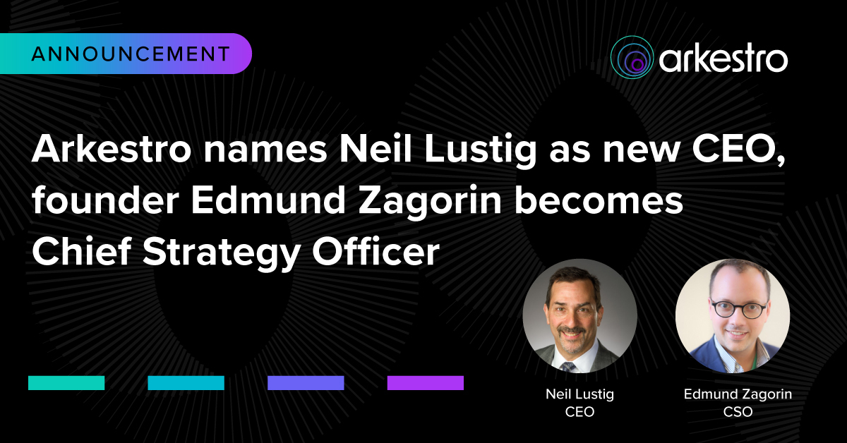 Arkestro has a new #CEO, Neil Lustig! Neil has utilized his 25+ years experience scaling #enterprise technologies to help fuel Arkestro’s #growth as President & COO. Read what founder and board member, Edmund Zagorin, says about this exciting update: hubs.li/Q01B52JJ0