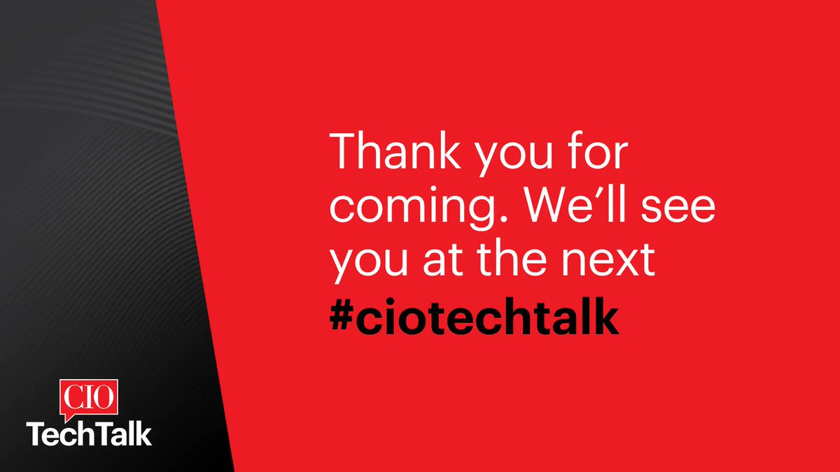 We are starting to wrap up this week’s #CIOTechTalk. We love to see what you’re up to, so #shamelesspromotion before you go.