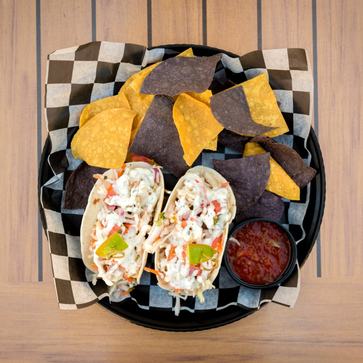Need a little pick-me-up? Our fish tacos will do the trick!
