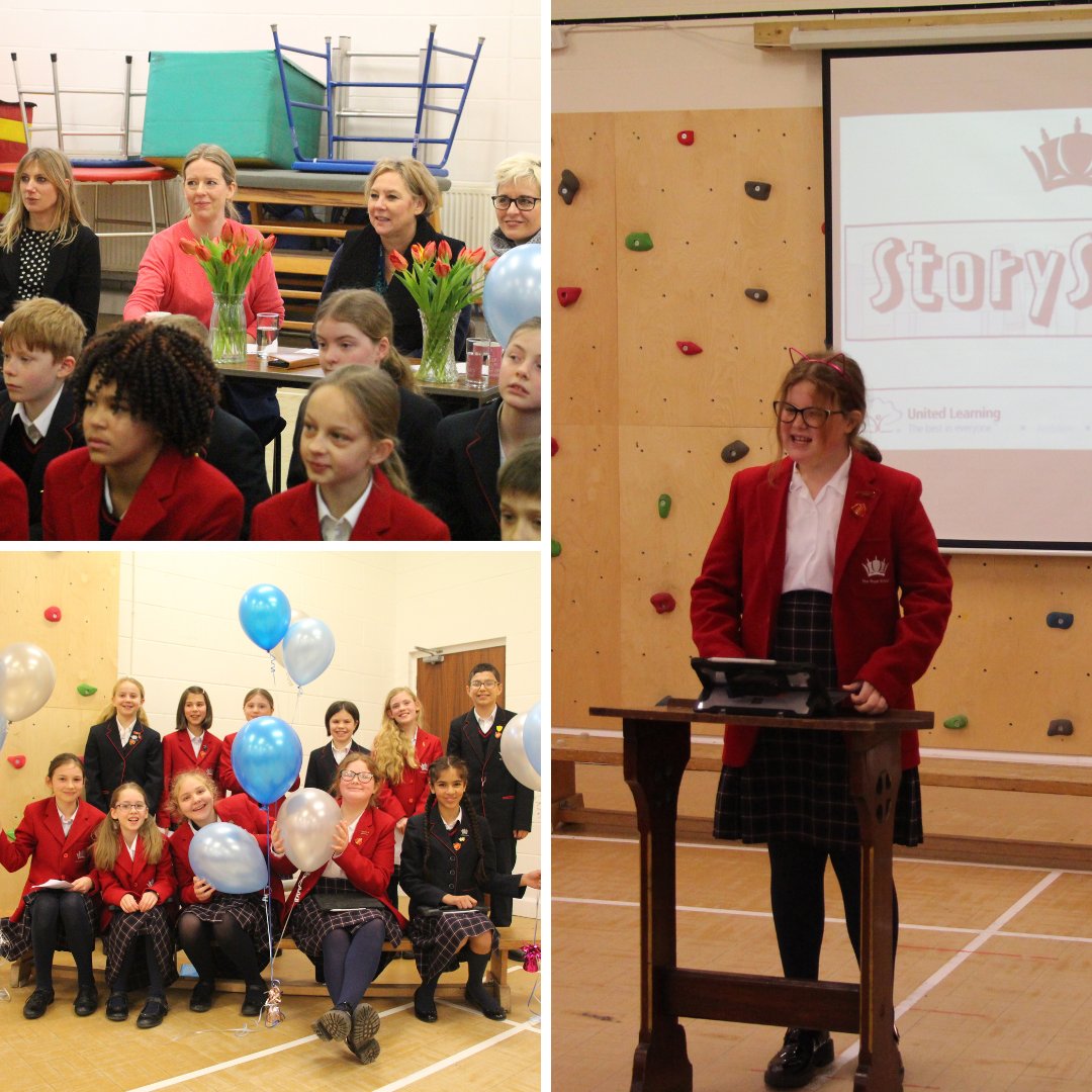 The_RoyalSchool's tweet photo. Congratulations to Emily who won the StorySLAM competition at The Royal Prep today, with Stella and Kyle very worthy runners-up! Thanks to @SeaHolding for helping judge the school final - on to the Regional Finals now! @UL_Partnership @RoyalSchoolHead #Excellence #ASenseOfFun https://t.co/eUF2JcAdaj