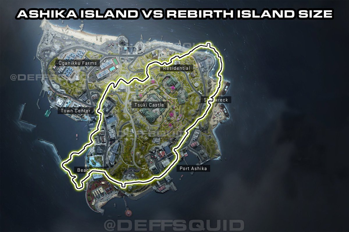 CoDQG_'s tweet photo. Comparaison d’Ashika Island avec Rebirth Island &amp; Fortune's Keep. 

(Via @Deffsquid) https://t.co/noEggv6ARU