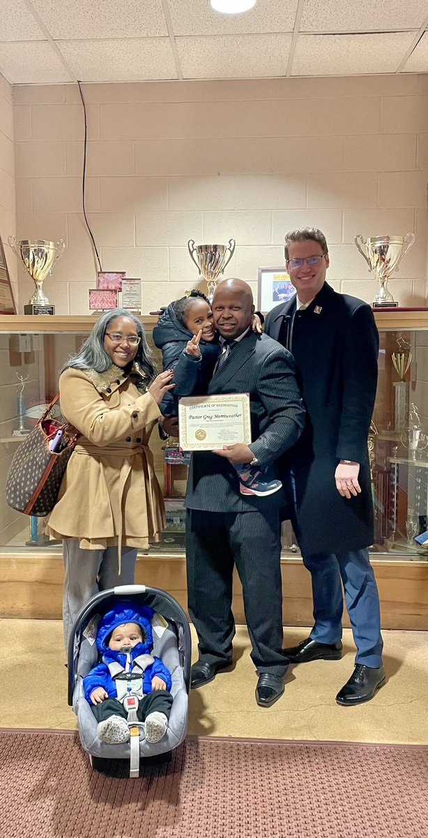 In honor of #BlackHistoryMonth, Pastor Greg Merriweather of Calvary Baptist was recognized by the #WestHaverstraw Village Board for his contributions to the community. It was a true pleasure to there witness this special moment for him and his family. Proud to call Greg a friend.