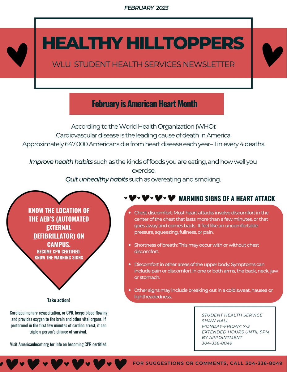 WLActivities's tweet image. Check out February Mental Health Memo &amp;amp; Student Health Memo!