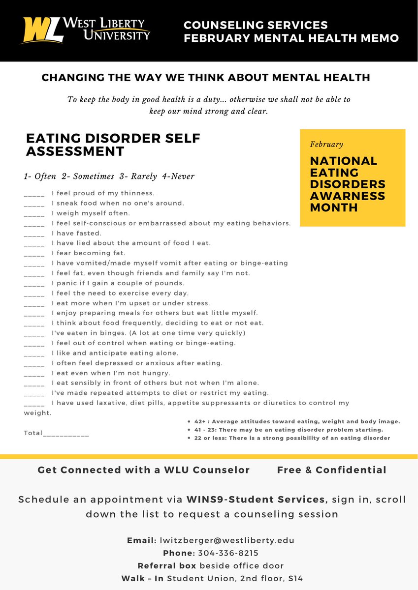 WLActivities's tweet image. Check out February Mental Health Memo &amp;amp; Student Health Memo!