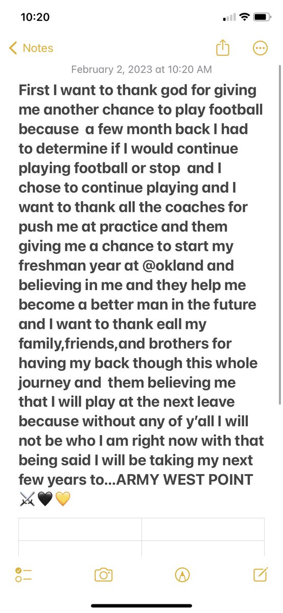 CrowellAnthony2's tweet photo. I am Committing and Sign with Army West Point ⚔️🖤💛@ArmyWP_Football @CoachJeffMonken @CortBraswell @CoachASmith3 https://t.co/VgmTFIInwV