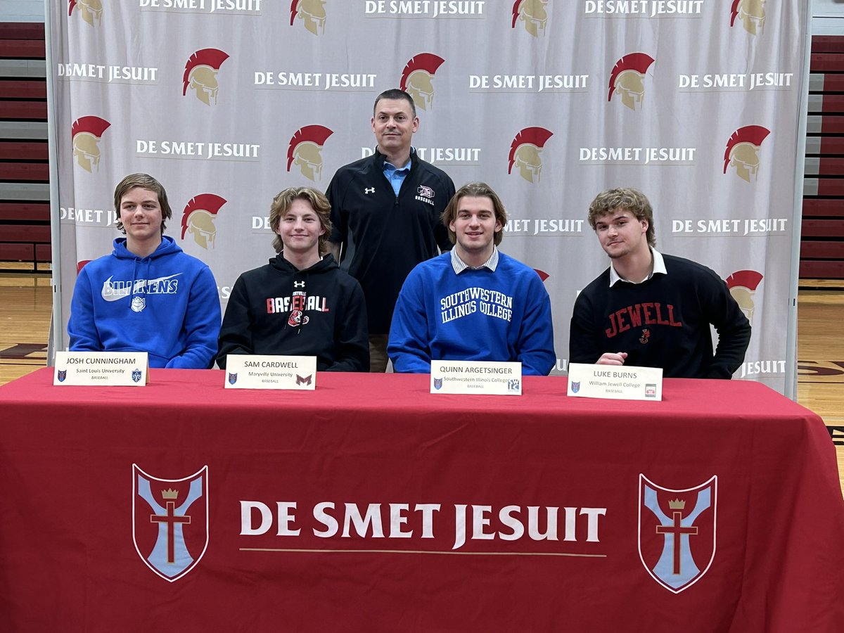 Signing Day 2023
<a href="/CuninnghamJ/">Josh Cunningham</a> to <a href="/SLUBaseball/">Saint Louis Baseball</a> 
<a href="/SamCardwell14/">Sam Cardwell</a> to <a href="/BaseballMU/">Maryville University Baseball</a> 
<a href="/QuinnArgetsing4/">Quinn Argetsinger</a> to <a href="/BlueStormBSB/">Southwestern Illinois College Baseball</a> 
<a href="/Luke_Burns04/">Luke Burns</a> to <a href="/Jewell_Baseball/">William Jewell Baseball</a> 
Congratulations to you and your families!