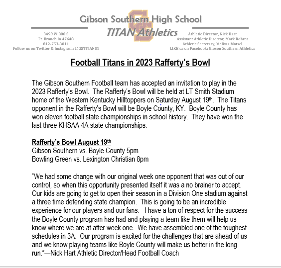 2023 Football Week 1 Update.