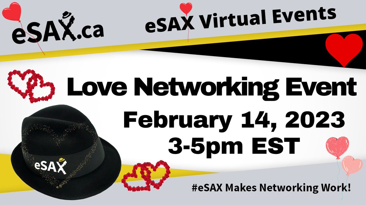 Grow your business at this FREE #virtual #eSAX #networking event! Showcase your organization for only $50 with a customized booth.
Register here: events.com/r/en_US/ticket…
Our interactive #virtualevent platform makes networking almost as good as in-person! #ottcity #ValentinesDay