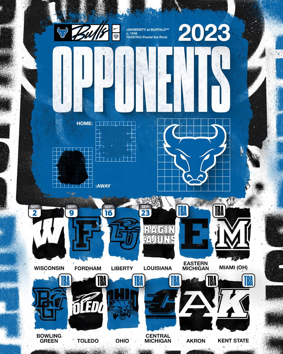 Our 2023 opponents 🤘

🔗ubbulls.com/news/2023/2/2/…

#UBhornsUP  | #PoundTheRock