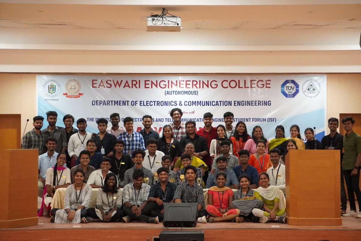 We are extremely thankful for making this event a Magnum success.😌 And that's what we call a triumphant wrap of our trademark event, PRAGYOTSAV'22 conducted by the IETE Students' Forum of EEC.🥳
#iete #pragyotsav2022 #eec #ece #isf #srm_eec #SRMEaswari